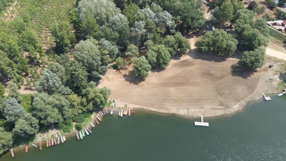 Strand légifotó